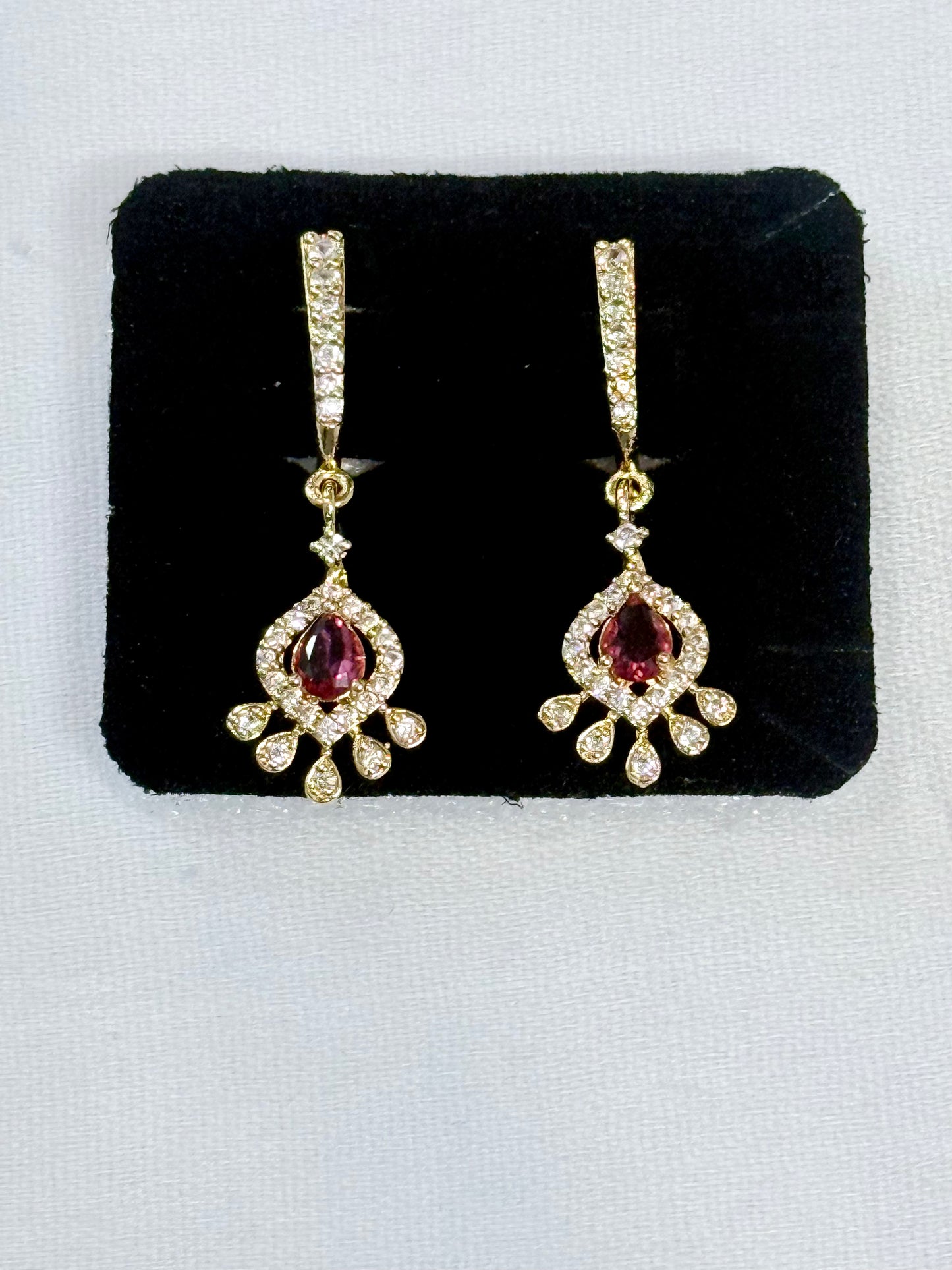 Rose Blush Teardrop Danglers