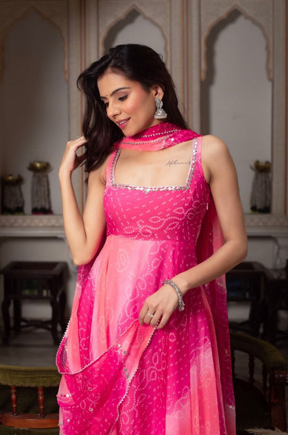 Anarkali Palazzo Set with Dupatta