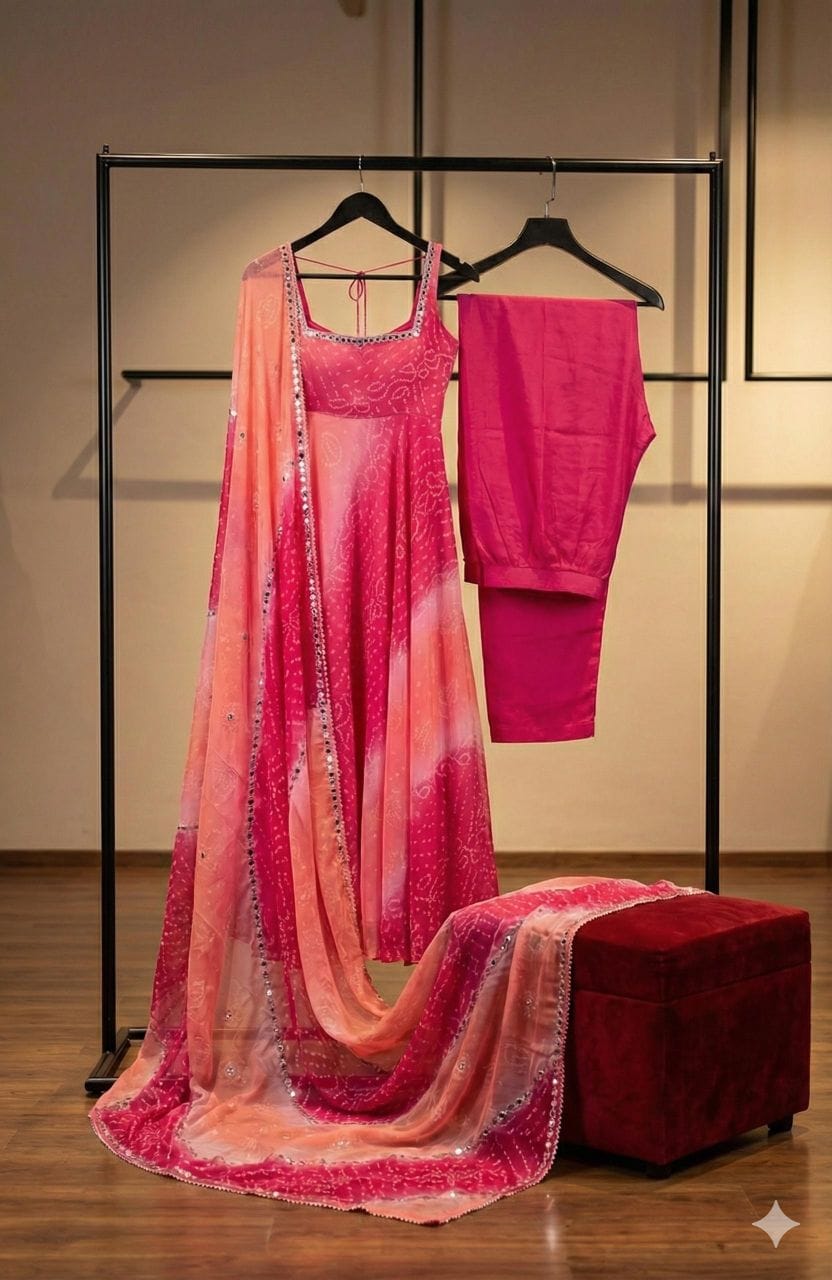 Anarkali Palazzo Set with Dupatta