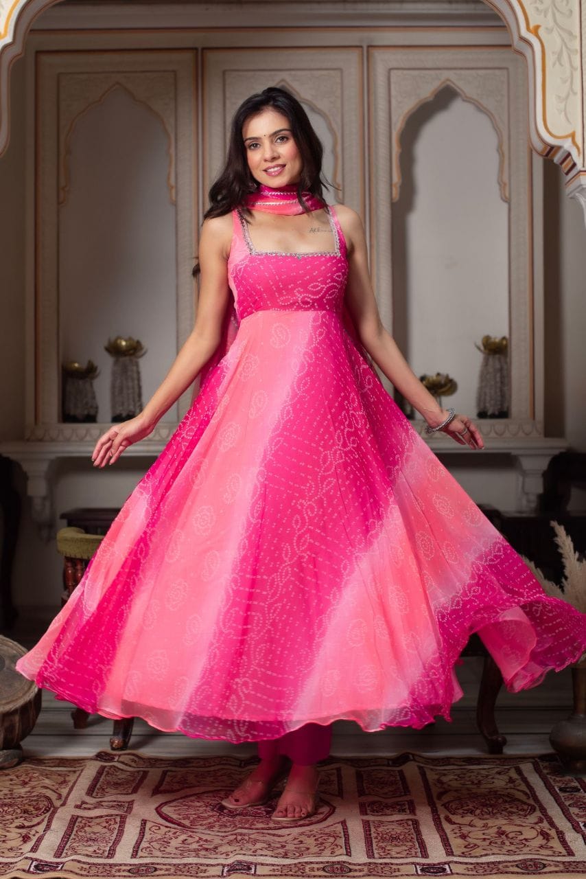 Anarkali Palazzo Set with Dupatta