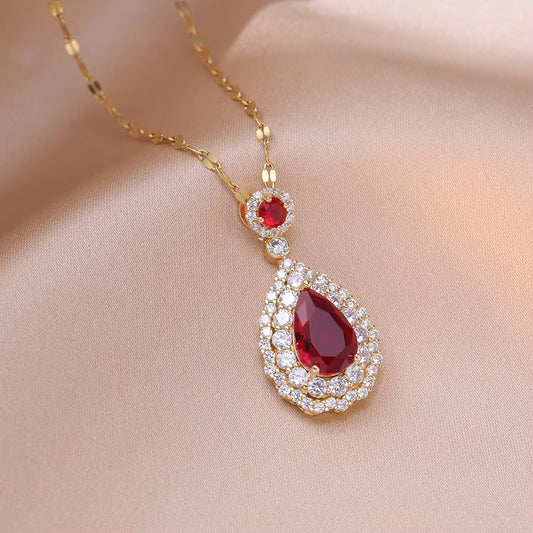 Gold Plated Stainless Steel Chain Choker Necklace