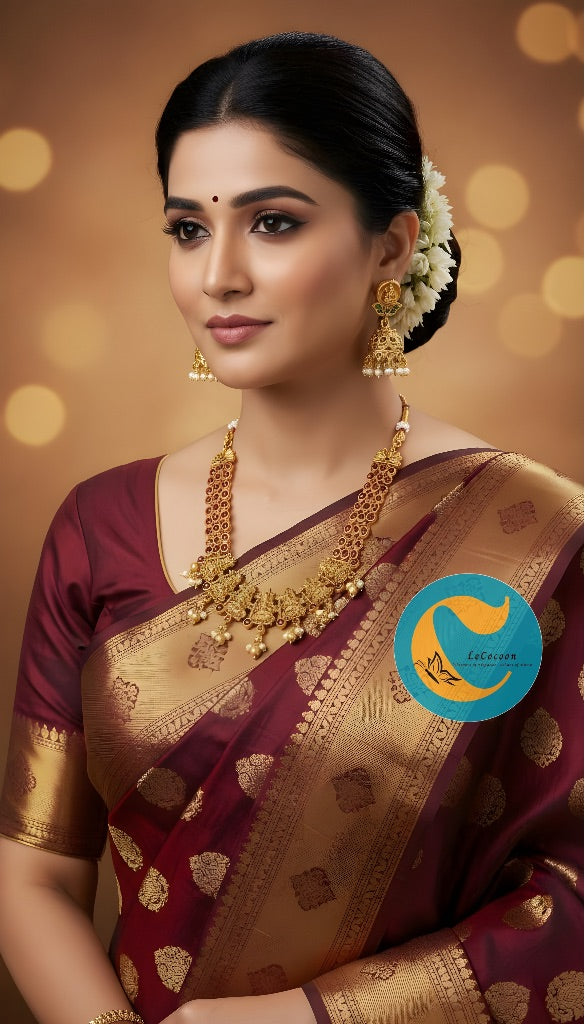 Ruby Kemp Stone Temple Necklace Set