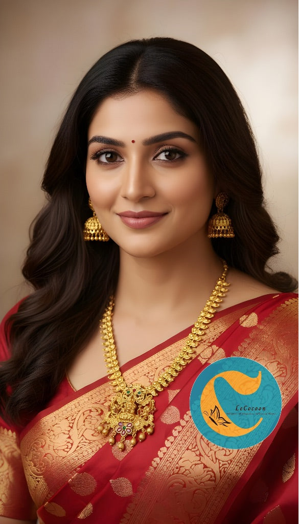 Necklace Set with Lion-Yali Pendant & Jhumkas