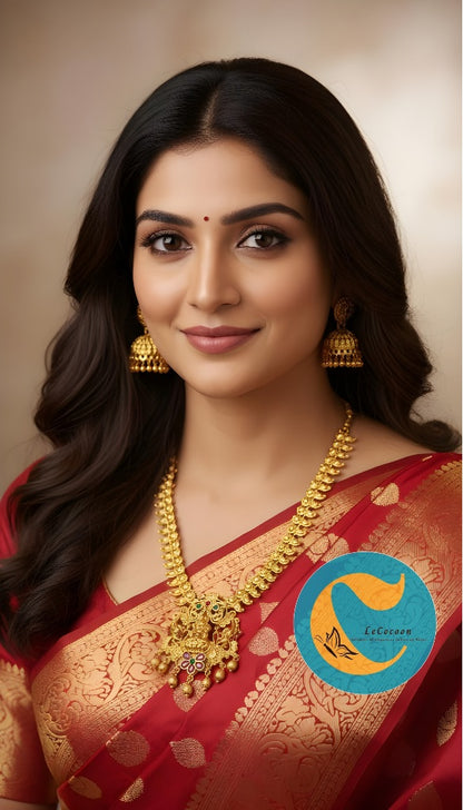 Necklace Set with Lion-Yali Pendant & Jhumkas