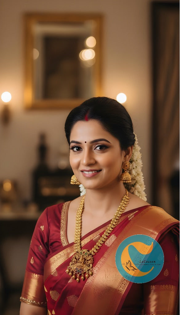 Necklace Set with Lion-Yali Pendant & Jhumkas