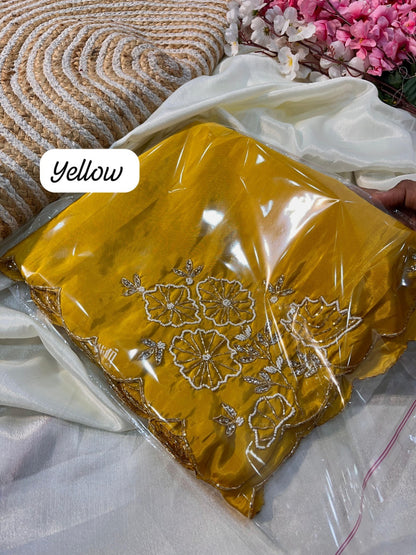 Bloom Handwork Silk Saree with Designer Blouse