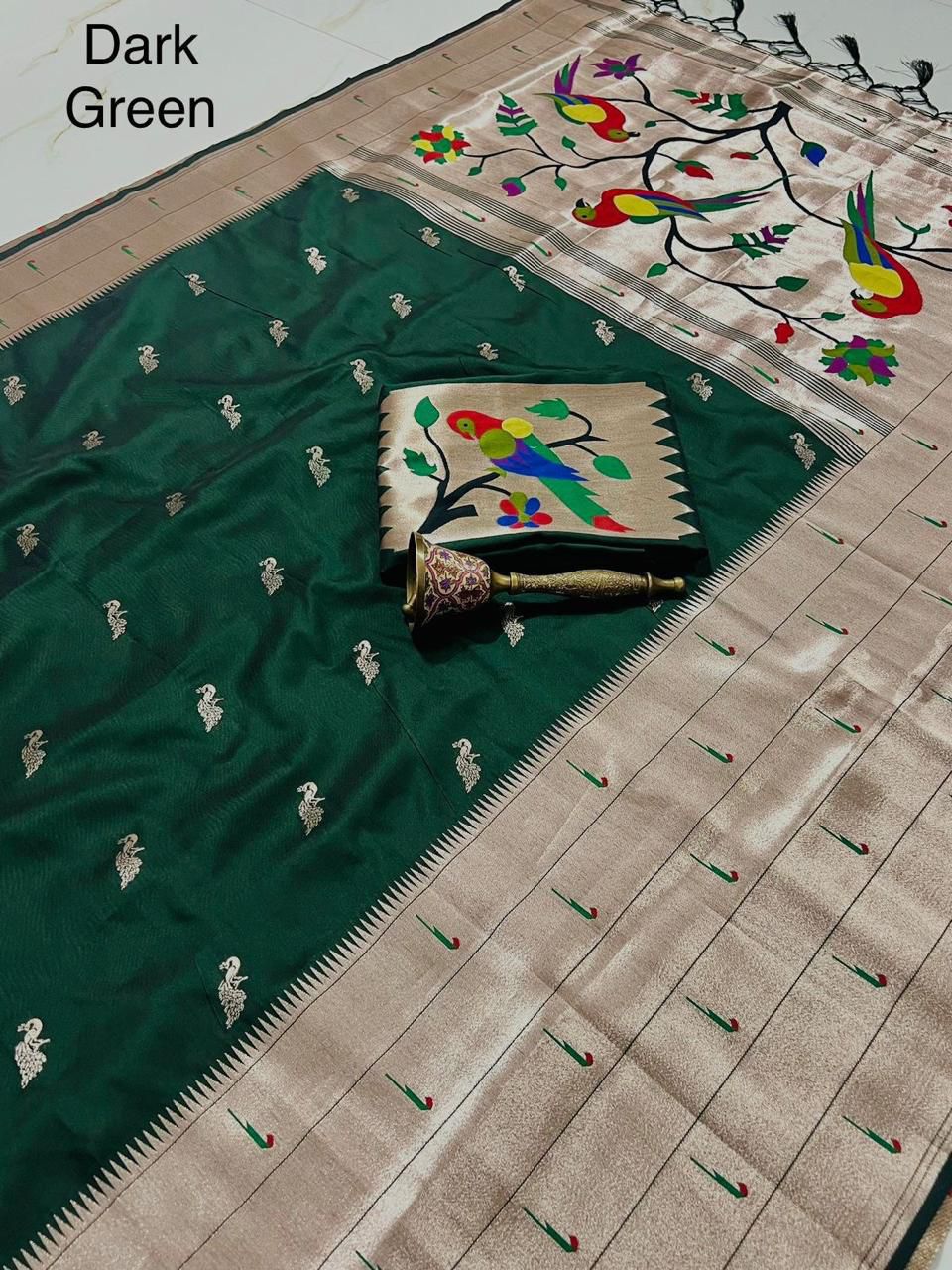 Pure Soft Kanchivaram Paithani Silk Saree