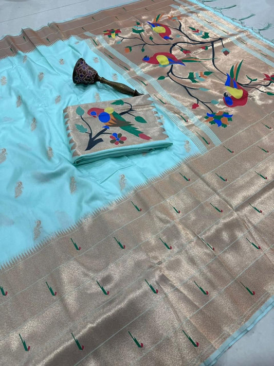 Pure Soft Kanchivaram Paithani Silk Saree