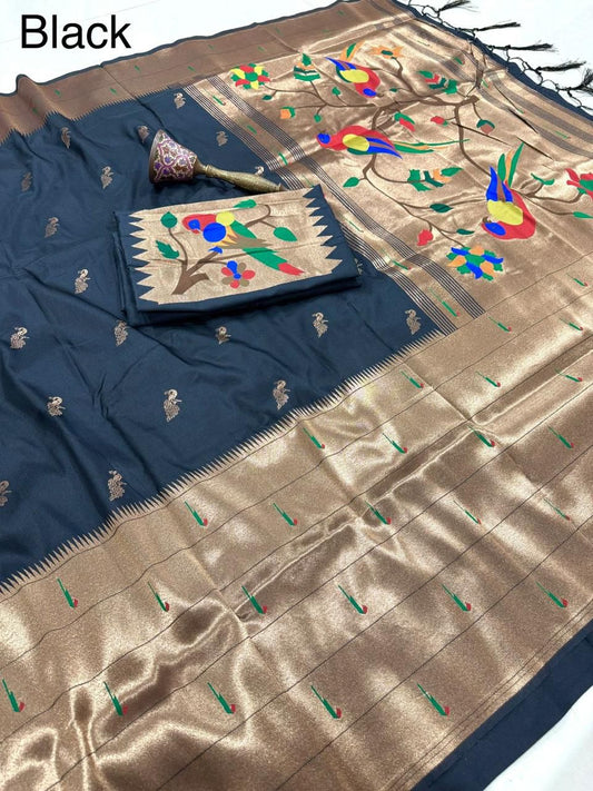 Pure Soft Kanchivaram Paithani Silk Saree