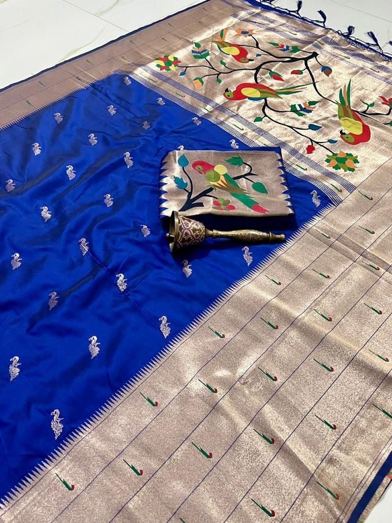 Pure Soft Kanchivaram Paithani Silk Saree