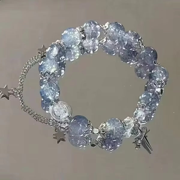 Fantasy Popcorn Cracked Crystal Beads Bracelet