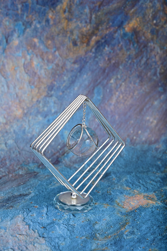 Orbit Table Accent with Crystal Core – Modern Luxe Design