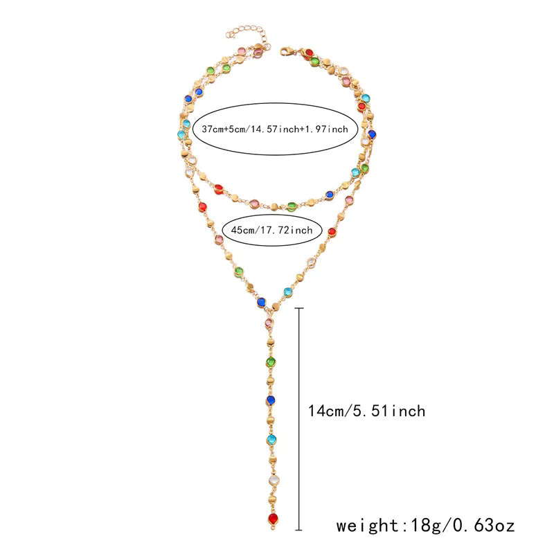 Bohemian Vintage Y-Shaped Long Chain Necklace