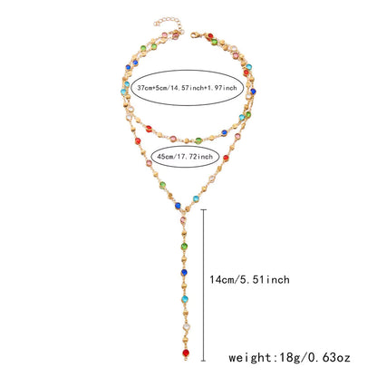 Bohemian Vintage Y-Shaped Long Chain Necklace
