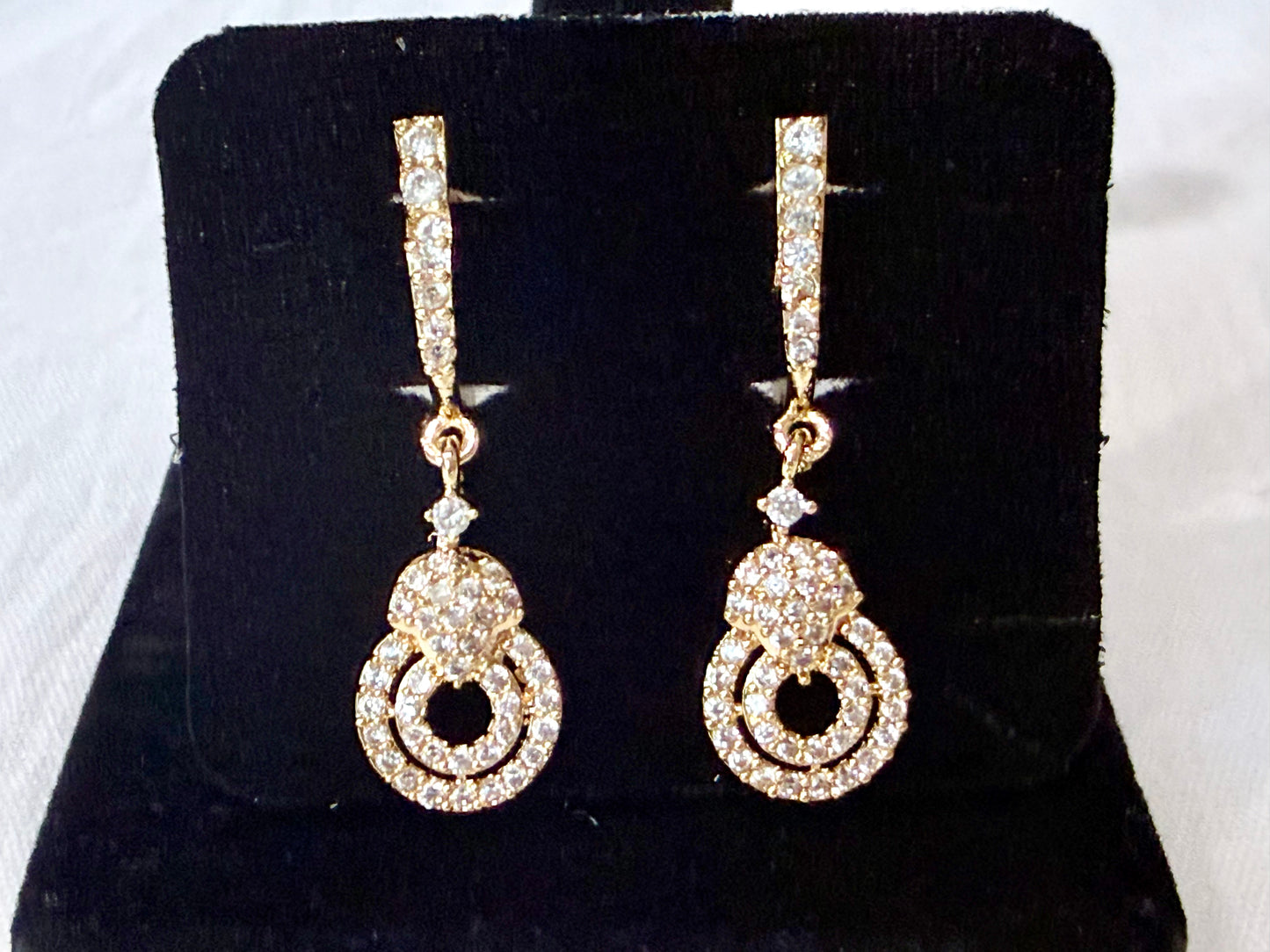 Ethereal Glow American Diamond Dangler Earrings