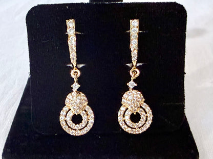 Ethereal Glow American Diamond Dangler Earrings