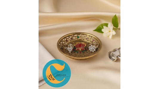 Ruby Red Lotus Elegance Adjustable Ring Set (Set of 3)