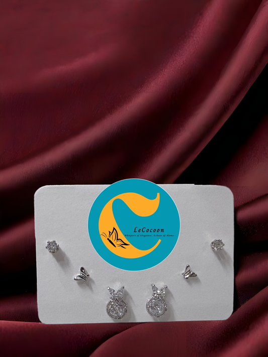 Butterfly Radiance Trio Earring Set