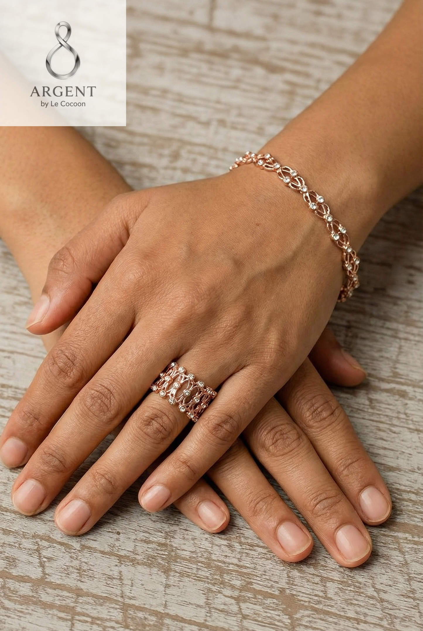 Rose Royale Bangle & Statement Ring Set